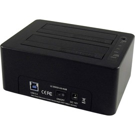 LC-POWER LC-DOCK-U3-HUB storage drive docking station USB 3.0 (3.1 Gen 1) Type-B Black LC-DOCK-U3-HUB, HDD,SSD, Serial ATA,Serial ATA II,Serial ATA III, 2.5,3.5", USB 3.0 (3.1 Gen 1) Type-