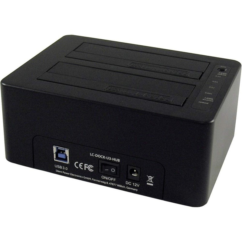 LC-POWER LC-DOCK-U3-HUB storage drive docking station USB 3.0 (3.1 Gen
