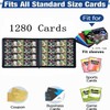 Premium 1280+ Capacity 20-Pocket Side Loading Trading Card Binder, Ringless