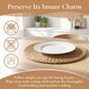 Round Woven Placemats Set of 6, 25 cm Natural Placemat