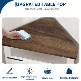 GarveeHome Bathroom Corner Storage Cabinet, Small Corner Cabinet for Bathroom, Kitchen, Living Room,White