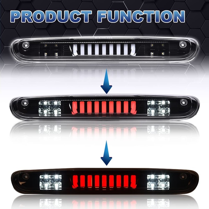 PIT66 LED 3rd Brake Light, Compatible with 2007-2014 Chevy Silverado/2007-2014
