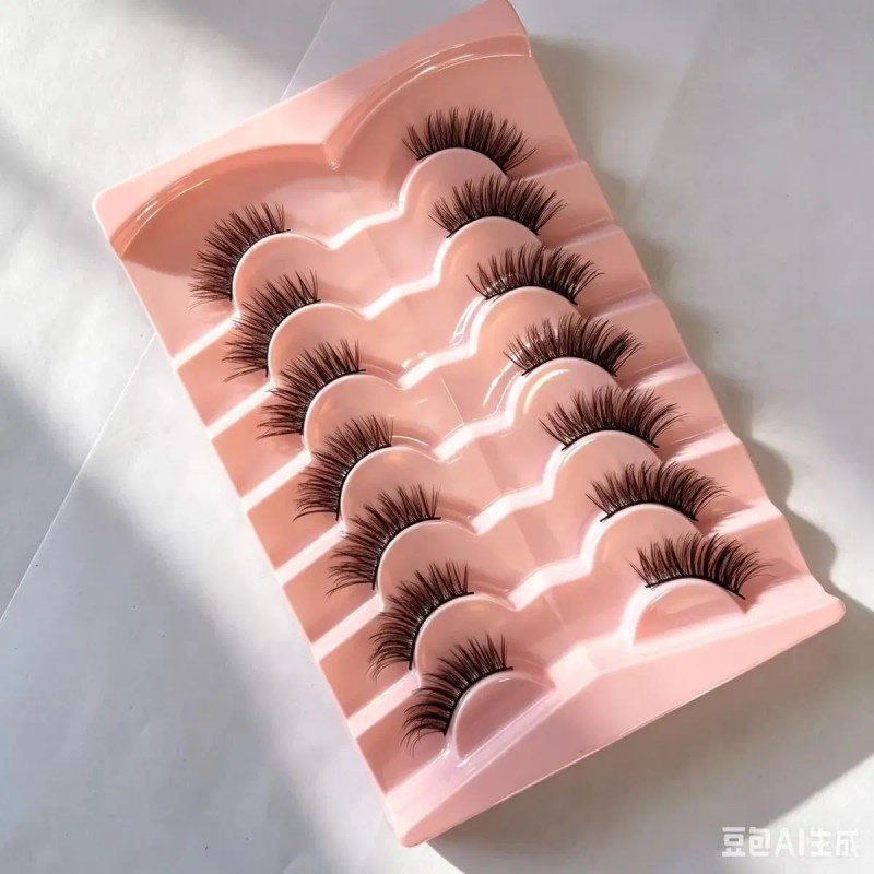Set 7 Pares Pestañas Postizas Naturales Reutilizables
