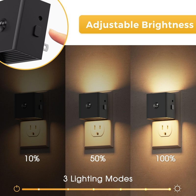 L LOHAS LED Motion Sensor Night Light, [2-Pack] Motion Activated