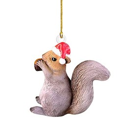 Rifuli Christmas Animal Ornament Acrylic Christmas Hat Animal Ornament Christmas Tree Decoration Metal Raised Bed (B-A, One Size)
