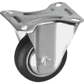 Meister Fixed Castor Solid Rubber, Roller Bearing, 800630