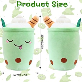 Aitsite Bubble Tea Cuddly Toy, Squishy Bubble Tea Bubble Tea Plush Toy, Mini Cute Cuddly Toy, Small Cuddly Toy, Girls Bubble Tea Plush Toy, Kawaii Plush, Cute Cuddly Toy, Cushion, Milk Tea Doll