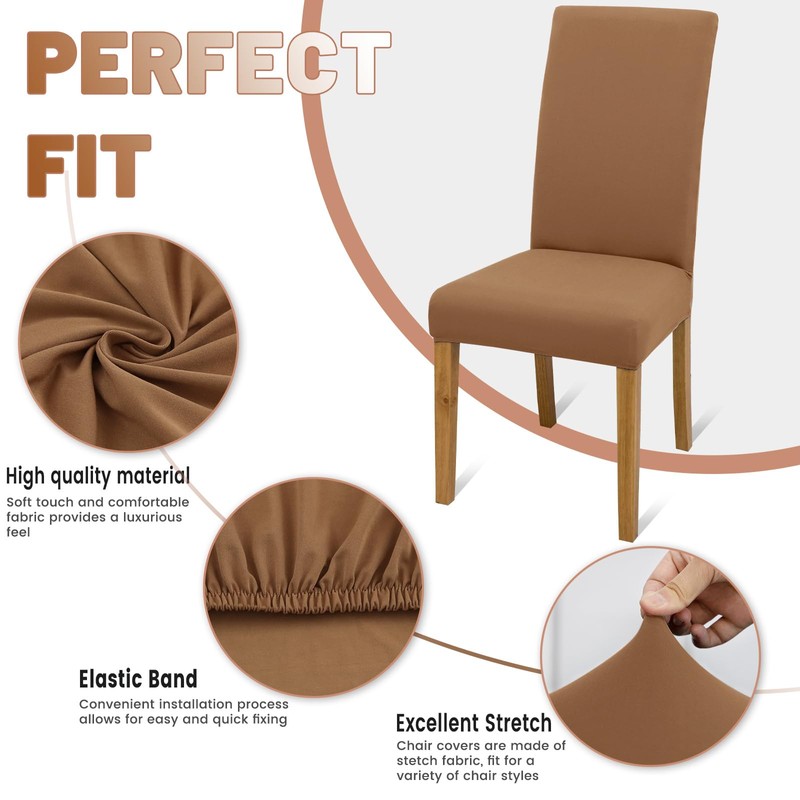 Stretch Chair Covers Set of 4 for Dining Room, 4