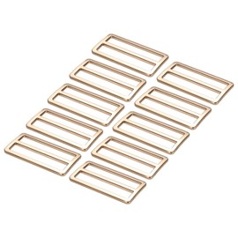PATIKIL 1 Inch Tri-Glide Slide Buttons, 10 Pack Adjustable Buckle Webbing Strap Fastener for Backpack Bag Belt, Gold