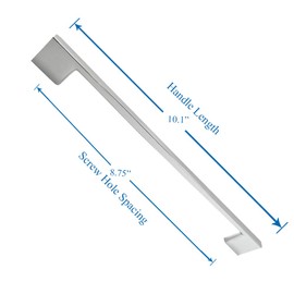 Southern Hills Polished Chrome Cabinet Pulls - 8.75 Inch Screw Spacing - (Pack of 5) Kitchen Drawer Handle Pulls, Modern Cabinet Hardware SH3229-224-CHR-5