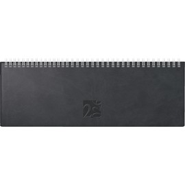 rido/idé Landscape Appointment Book Mod. ac Weekly Horizontal Appointment Book 2026 | 307 x 105 mm, Faux Leather, Black