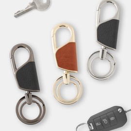 [Slip On] Key Ring (Carabiner Key Ring, ZHK-2201, Black, Round)
