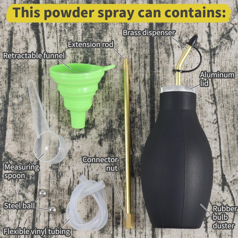 Bulb Duster Sprayer Insect Buster – Handheld, 12oz. Extendable Applicator