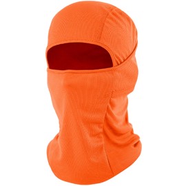 fuinloth Pasamontañas para Moto, Balaclava Solar Transpirable Protección UV Hombres y Mujeres Naranja