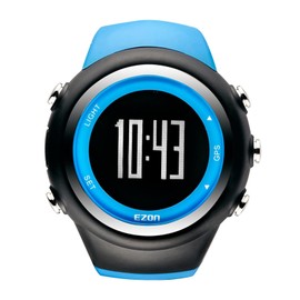 EZONT031 Running Watch, GPS Watch, Digital Watch, Waterproof, Lightweight, Bluetooth Included, Pedometer, Blue