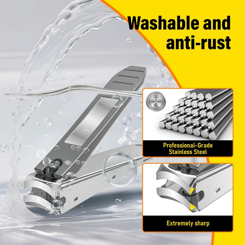 Nail Clipper Set,Premium Stainless Steel Fingernail and Toenail Clipper Cutters