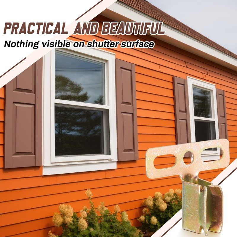 Hicarer 48 Pcs Steel Shutter Clips for Vinyl Shutters Hidden