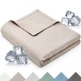 Blumtal Kühldecke 150x200 cm - Bambus Viskose Sommerdecke - Oeko-TEX zert. & kühlende Decke als Sommer Sofadecke/Reisedecke - Kühldecke Bett - selbstkühlende Decke - Bettdecke Sommer kühlend - Taupe