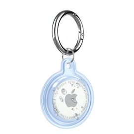 AXFEE 360° Protective Case for AirTag, Waterproof TPU AirTag Holder Case, Shockproof Anti-Scratch Case with Keyring and Metal Catabiner, Air Tag Holder Protective Cover for Kids, Key, Bag, Luggage