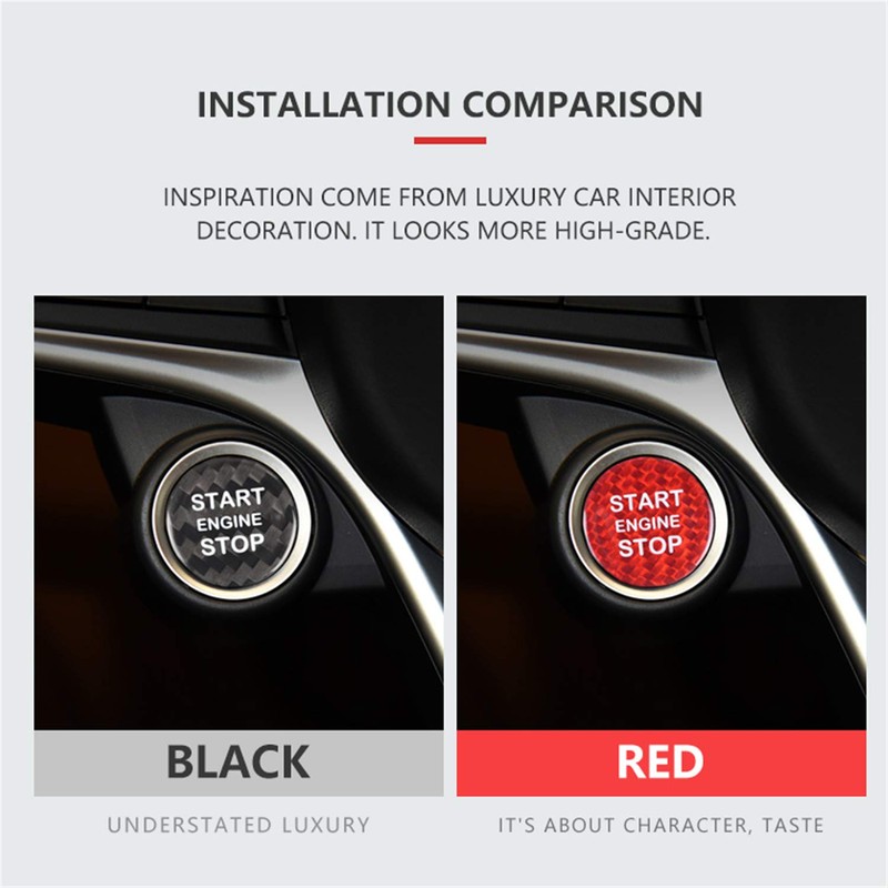 M.JVisun Carbon Fibre One Button Start Button Lid Trim for