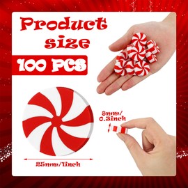 Zhanmai 100 Pcs Candy Erasers Christmas Large Erasers for School Kids White and Red Candy Shape Erasers Bulk for Student Prizes Party School Rewards Office Gift