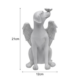 TNSLAND Dog Angel Memorial Statue Gravestone Dog Memorial Stone Dog Pet Memorial Grave Tomb Garden Decoration Sleeping Dog Statue Resin Dog Ornament Angel Figures Dog Passing Away Gifts