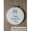 Unbranded Counted Cross Stitch Happy St. Patrick's Day Shamrocks Pattern