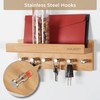 HAUSIST Key Holder for Wall Beech Natural Wooden Key Hooks