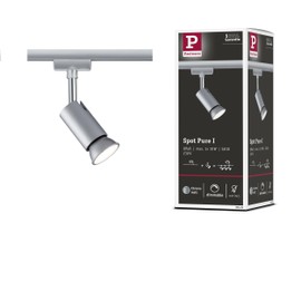 Paulmann 95329 Pure I URail Individual spot GU10 max. 10W dimmable 230V Chrome matt, Chrome Rail System – Choose Any lamp