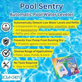 Rola-Chem Pool Sentry M-3000 Automatic Pool Filler - Automatic Water Leveler for Swimming Pools and Ponds