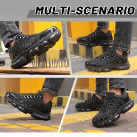 NIFOFISE Steel Toe Sneakers for Men Women Lightweight Work Shoes Safety Composite Toe Shoes Indestructible Air Cushion Zapatos de seguridad para 43