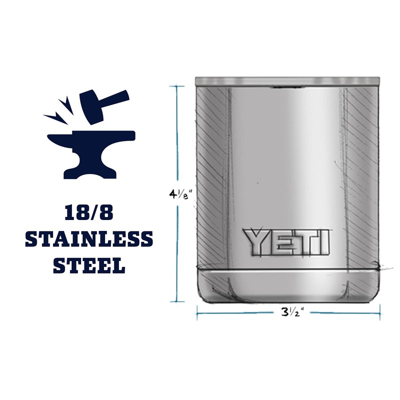 YETI Rambler 10 oz Lowball, Vacuum Insulated, Stainless Steel with