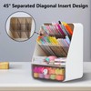 KUAOOAUK Desk Organizer, Multi-Functional Drawer Pencil Holder, Slanted Plastic Desktop