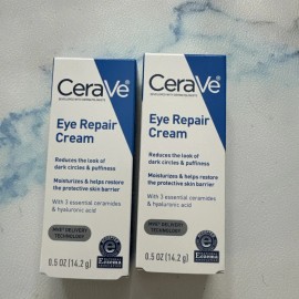 CeraVe Eye Repair Cream for Dark Circles Wrinkles & Puffiness - 0.5 oz TWIN PACK