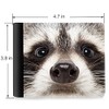 Trofung (Raccoon Face Muzzle Front Pocket Slim Bifold Leather Wallet