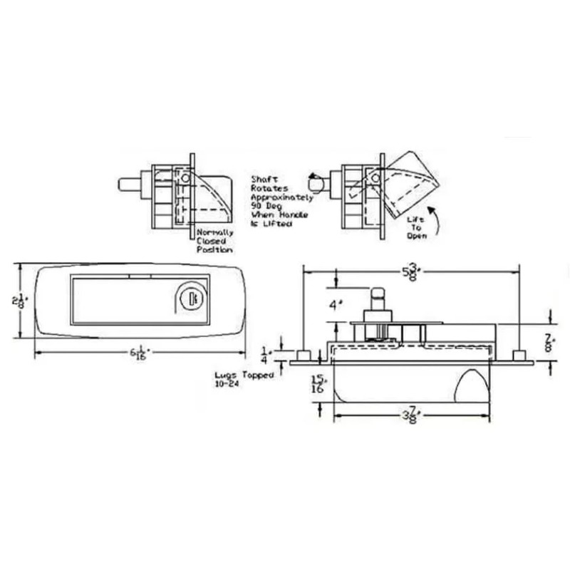 Century Cargo Handle, Lock for Tonneau Cover | Century T2000H,