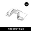 HERKINDNESS Pack of 10 Square Pipe Clamp, 304 Stainless Steel