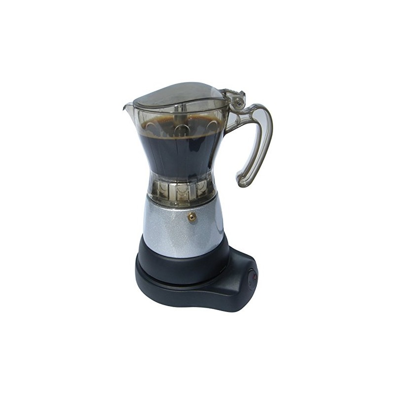 BC Classics BC-90264 6-Cup Electric Coffee Maker, Clear and Silver