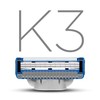 King of Shaves, K3 Three Blade Cartridges x 4