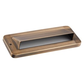 VOLT Cast Brass 12V 3W Thin Integrated LED Hooded Outdoor Step Light (20 Lumens)