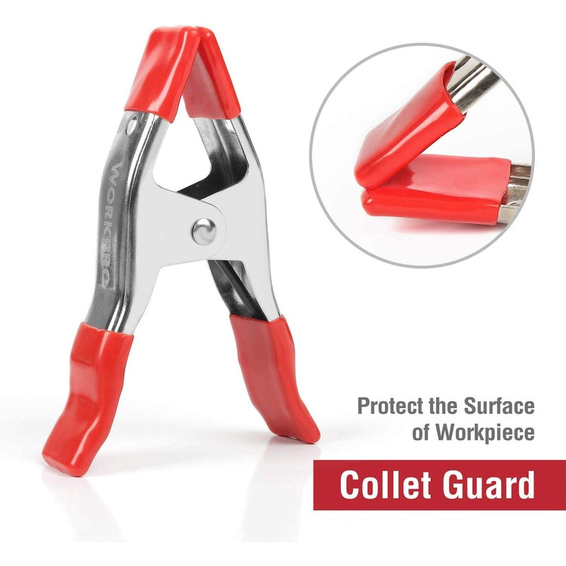 WORKPRO W032007 Steel Spring Clamp, Heavy-Duty, 2-In., Non-Marking PVC Coated