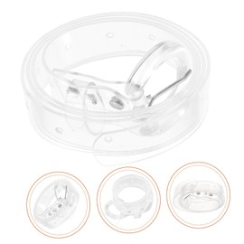 PACKOVE 2pcs Elegant Transparent Waist Chain Simple Plastic Waist Belt for Women Round Buckle for and Skirts Fashionable and Versatile Waistband Accessory