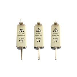 KPS Fuse NH-0 80A 500V gG-gL, Pack of 3 NH0 (80 A)