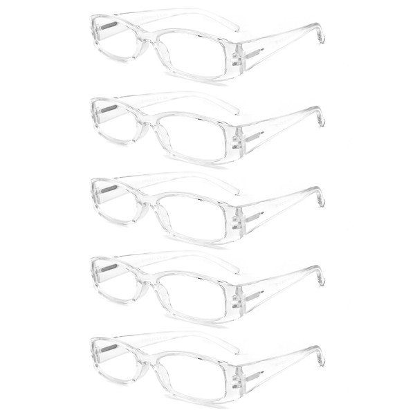 eyeezi 5 Pack Blue Light Blocking Reading Glasses for Women