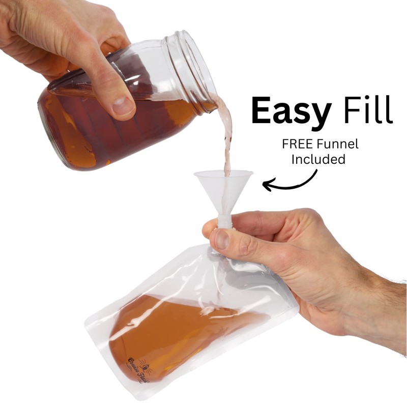 Concealable And Reusable Cruise Flask Kit - Sneak Drinks Anywhere!