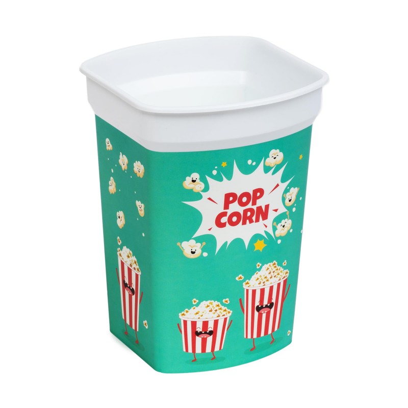 ONONEXPRESS MIX 4 pcs Reusable Plastic Popcorn Containers/Popcorn Bowls Set