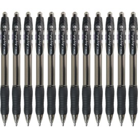Dong-A Anyball Retractable Ballpoint Pens, 1.4mm Bold Point Ballpen, 12 Count/ 1 Pack - Black