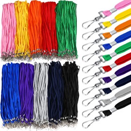 Wesnoy 1000 Pack Bulk Lanyards for ID Name Badges Holder Flat Lanyards with Hook Clip Swivel for Office School Accessories (Multi Colors)