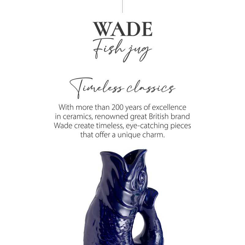Wade Fish Jug, Earthenware, Iconic UK Heritage, Made in Stoke-on-Trent,