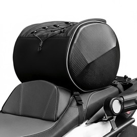 Tunnel Bag for Scooter, Tunnel Bag for Scooters, 20L Hard Shell Motorcycle Bag with Centre Tunnel with Rain Cover, Tunnel Bag, Motorcycle Seat Bag, Bags for Down Tube Motorcycles, Cub Bag
